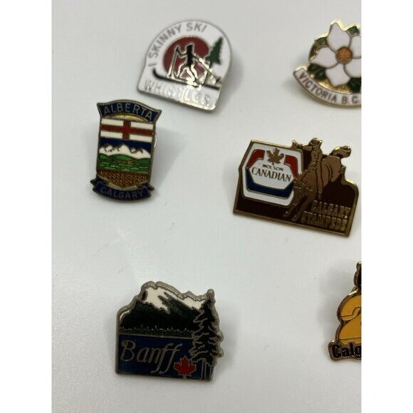 Vintage Western Pin Pendant Lot 8 Travel Canada Texas BC Alberta Rodeo Stampede - Picture 4 of 8